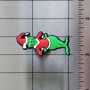 NEW! Grinch Hands on Hips in Santa Suit Christmas Holiday Shoe Croc Charm